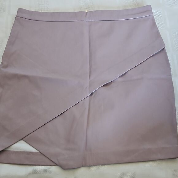 Dynamite Pink Mini Wrap Skirt Asymmetrical Slit - Picture 13 of 16